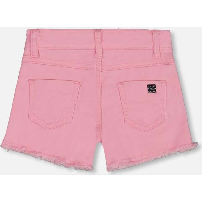 Jean Short With Embroidery, Pink And Multicolored Gummies - Shorts - 3