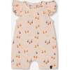 Muslin One Piece Romper, Peach With Pears Print - Rompers - 1 - thumbnail