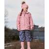 Jacket Two-Piece Mid-Season Outerwear Set, Small White Flowers On Pale Pink And Gray - Raincoats - 5