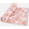 Muslin Blanket, Pink And White Flowers - Blankets - 1 - thumbnail