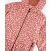 Jacket Two-Piece Mid-Season Outerwear Set, Small White Flowers On Pale Pink And Gray - Raincoats - 7