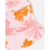 Muslin Bucket Hat, Pink And Coral Flowers - Hats - 4