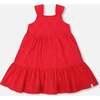 Multi-Tiered Eyelet Dress, Red - Dresses - 1 - thumbnail