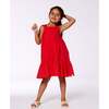 Multi-Tiered Eyelet Dress, Red - Dresses - 3