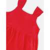 Multi-Tiered Eyelet Dress, Red - Dresses - 5