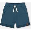 French Terry Short, Teal - Shorts - 1 - thumbnail