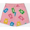 French Terry Short, Pink Multicolored Gummies - Shorts - 4