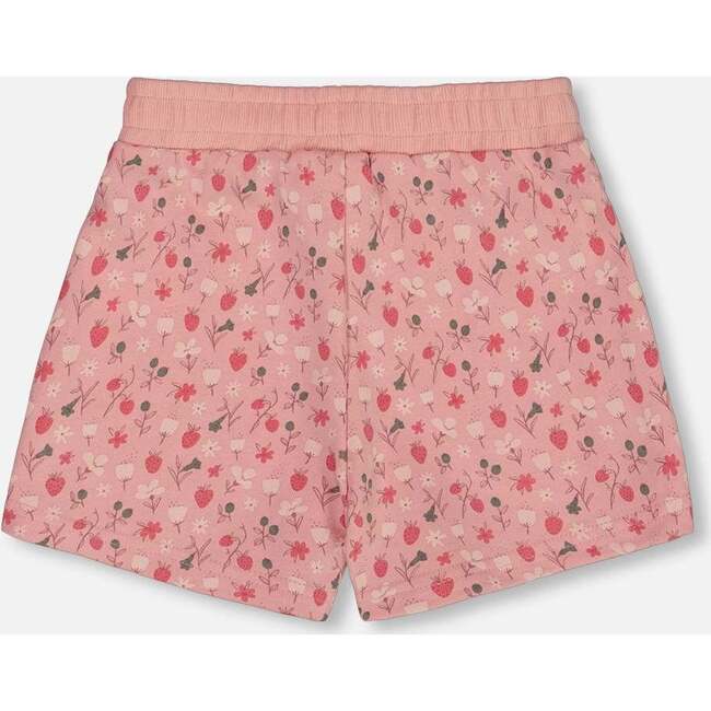 French Terry Short, Old Pink And Flowers - Shorts - 3