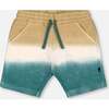 French Terry Short, Gradient Beige And Teal - Shorts - 1 - thumbnail