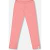 Flat Back Rib Leggings, Coral Pink - Leggings - 1 - thumbnail