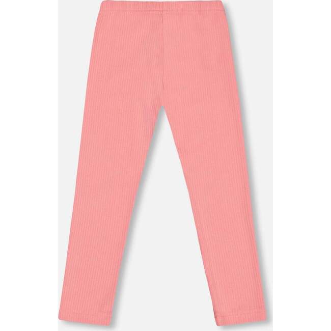 Flat Back Rib Leggings, Coral Pink - Leggings - 2