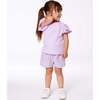 Flutter Sleeve Top, Lilac - T-Shirts - 2