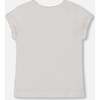 Flat Back Rib Top, White And Pink House - T-Shirts - 3