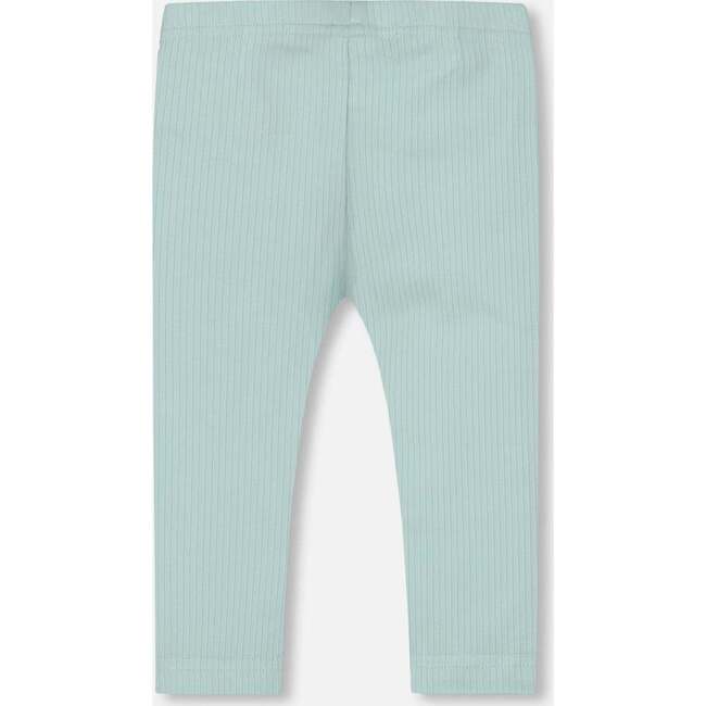 Flat Back Rib Capri Legging, Pale Teal - Leggings - 4