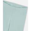 Flat Back Rib Capri Legging, Pale Teal - Leggings - 5