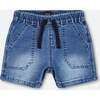 Denim Short, Dark Denim Blue - Shorts - 1 - thumbnail