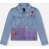 Denim Jacket With Embroidery, Floral Jeans Blue - Jackets - 1 - thumbnail