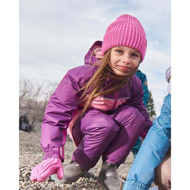 Cuffed Knit Hat, Vibrant Pink - Hats - 2