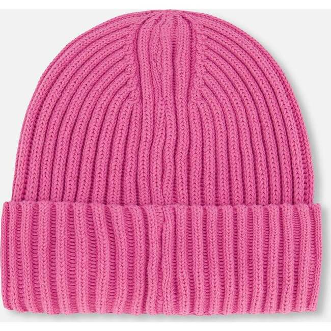 Cuffed Knit Hat, Vibrant Pink - Hats - 3