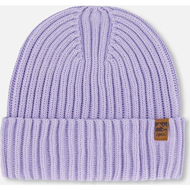 Cuffed Knit Hat, Lilac