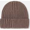 Cuffed Knit Hat, Taupe - Hats - 3