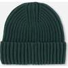 Cuffed Knit Hat, Forest Green - Hats - 3