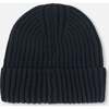 Cuffed Knit Hat, Black - Hats - 3