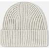 Cuffed Knit Hat, Off-White - Hats - 3