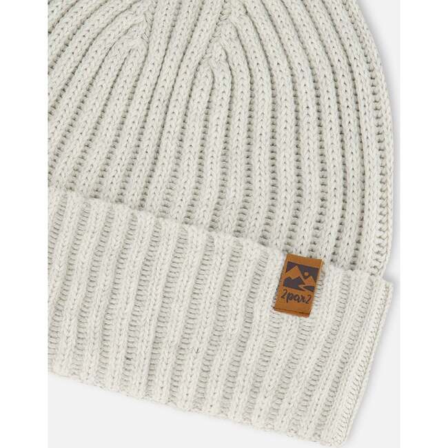 Cuffed Knit Hat, Off-White - Hats - 4