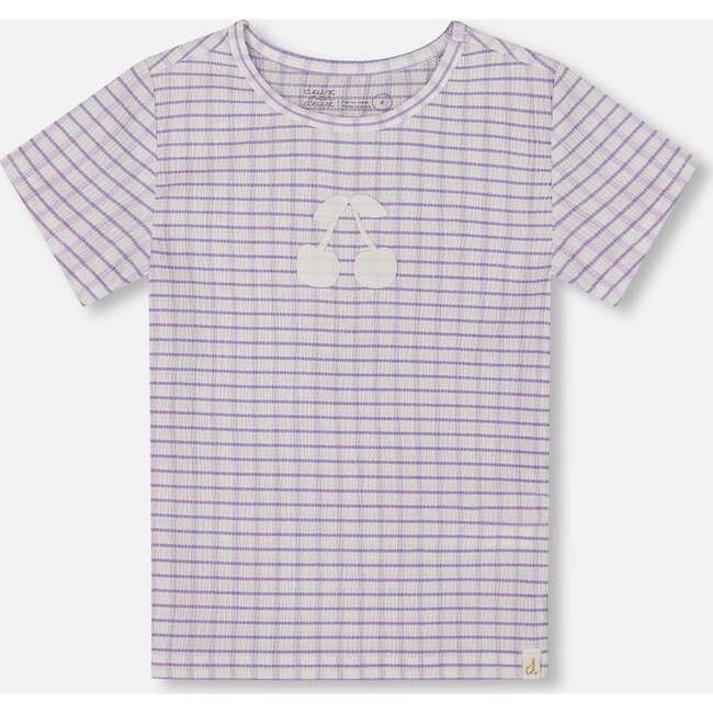 Crinkle Top, White Checkered Lilac
