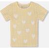 Crinkle Top, Pale Yellow And White - T-Shirts - 1 - thumbnail