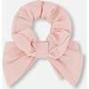 Hair Elastic With Bow, Pale Sparkling Pink - Bows - 2