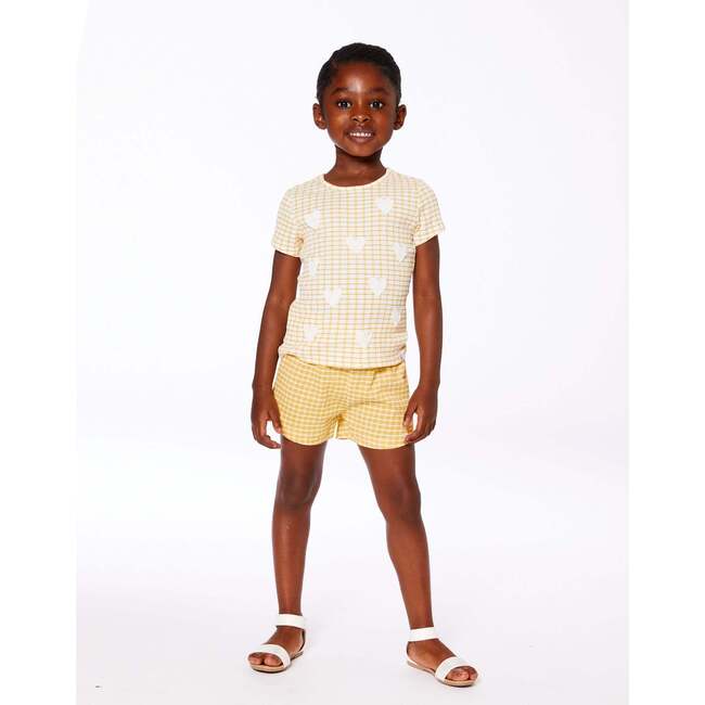 Crinkle Top, Pale Yellow And White - T-Shirts - 2