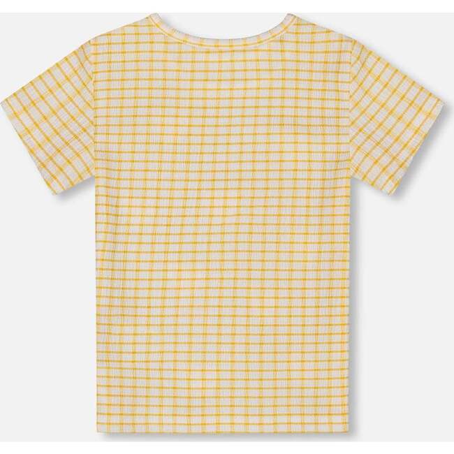 Crinkle Top, Pale Yellow And White - T-Shirts - 3