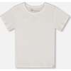 Crinkle Short Sleeve Top, White - T-Shirts - 1 - thumbnail