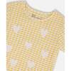 Crinkle Top, Pale Yellow And White - T-Shirts - 4