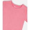 Crinkle Short Sleeve Top, Candy Pink - T-Shirts - 4