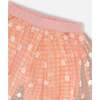 Crinkle Biker Short With Mesh Skirt, Light Old Pink - Leggings - 4