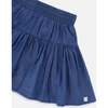 Chambray Skort, Navy Blue - Skirts - 4