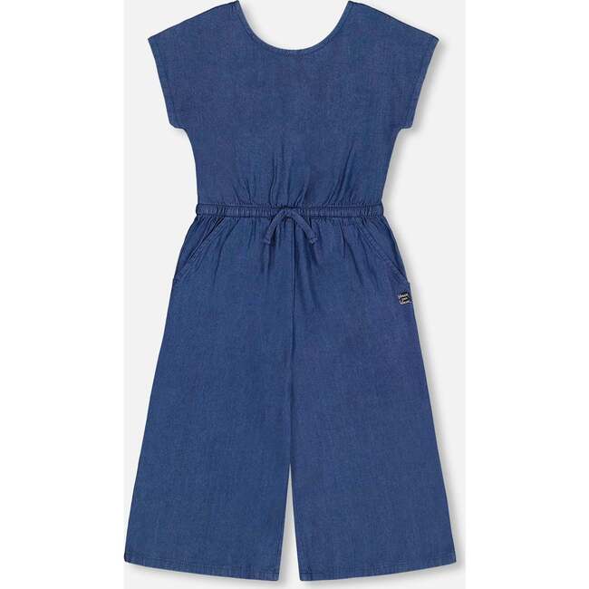 Chambray Jumpsuit, Navy Blue