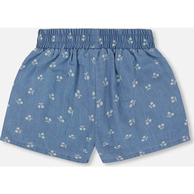 Chambray Short, Blue And White Cherries - Shorts - 3