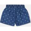 Chambray Short, Navy Blue And White Hearts - Shorts - 3