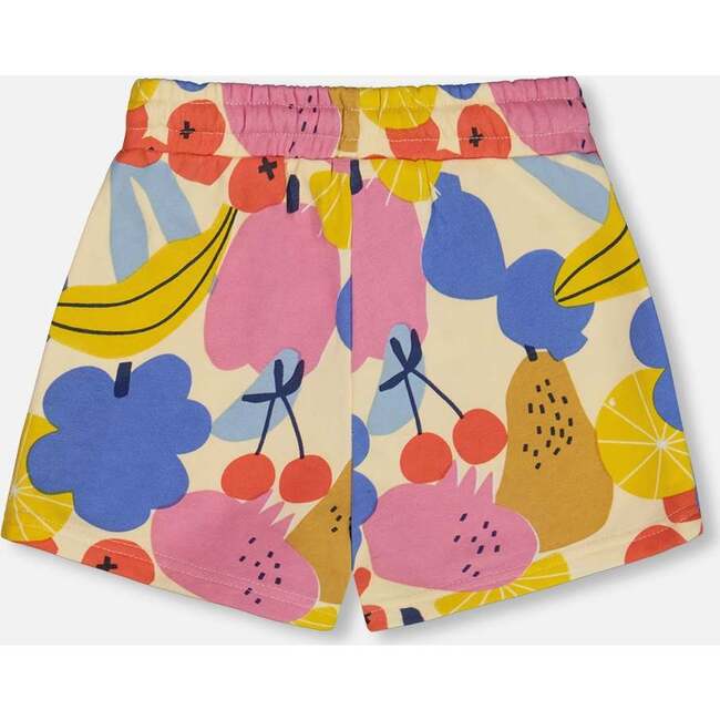 French Terry Short, Fruits On Yellow Background - Shorts - 4