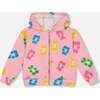 French Terry Hoodie Cardigan, Pink Multicolored Gummies - Sweatshirts - 1 - thumbnail