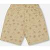 French Terry Short, Beige With Palm Trees - Shorts - 3