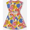 French Terry Dress, Fruits On Yellow Background - Dresses - 1 - thumbnail