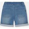 French Terry Denim Short, Denim Blue - Shorts - 4