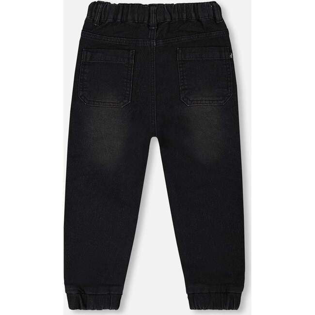 French Terry Denim Jogger Pant, Black Jeans - Pants - 3