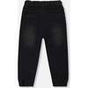 French Terry Denim Jogger Pant, Black Jeans - Pants - 3