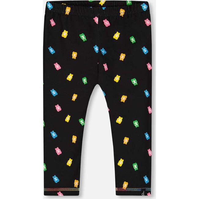 Capri Legging, Black And Multicolored Gummies